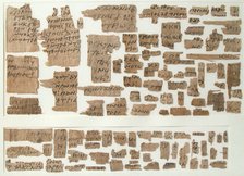 Papyri Fragments, Coptic, 7th century. Creator: Unknown.