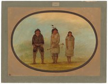 Three Selish Indians, 1855/1869. Creator: George Catlin.