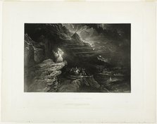Moses Breaketh The Tables, from Illustrations of the Bible, 1833/34. Creator: John Martin.