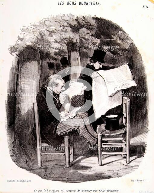 Les Bons Bourgeois. Ce que le Bourgeois est Convenu de Nommer une Petite Distraction, 1846. Creator: Honore Daumier.