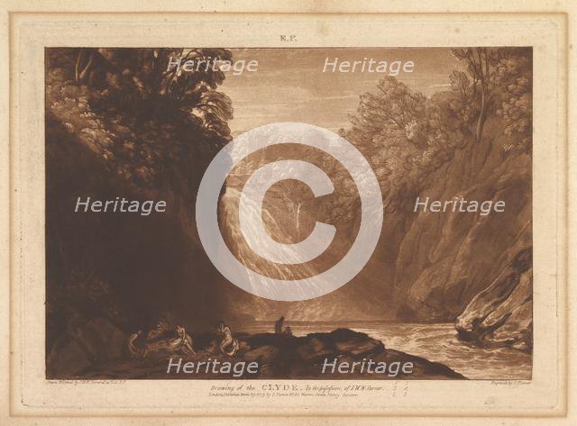 Drawing of the Clyde (Liber Studiorum, part IV, plate 18), March 29, 1809. Creator: JMW Turner.