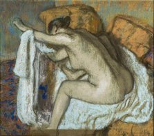 Woman Drying her Left Arm (After the Bath), ca 1884. Creator: Degas, Edgar (1834-1917).