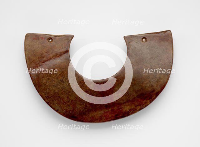 Arc-shaped pendant (huang ?), Late Neolithic period, ca. 3000-ca. 1700 BCE. Creator: Unknown.