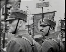 German Soldiers Marching, 1930s. Creator: British Pathe Ltd.