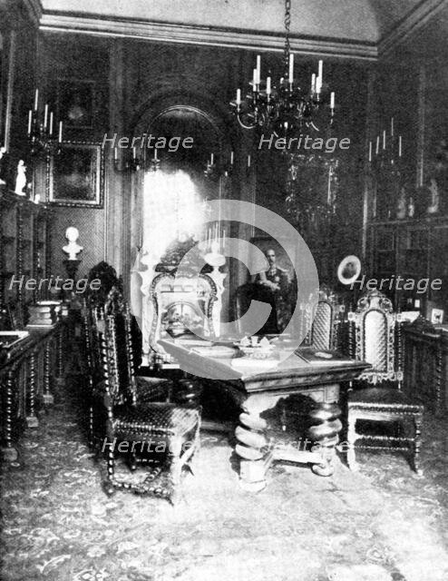 The King of Denmark's Eightieth Birthday: the King's Library in the Amalienborg Palace, 1898. Creator: Unknown.