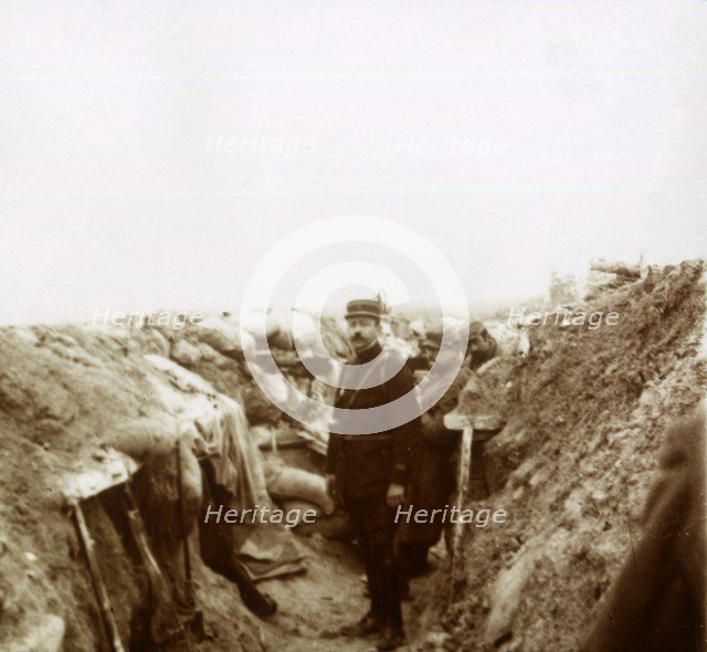 Trenches in Champagne, northern France, c1914-c1918. Artist: Unknown.