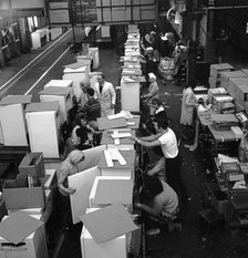 Fridge assembly line at the General Electric Company, Swinton, South Yorkshire, 1964.  Artist: Michael Walters