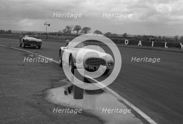 1953 A.C. Ace prototype, V.Davison at Silverstone 1954. Creator: Unknown.