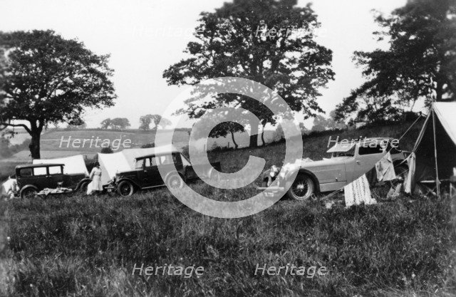 Camping scene, c1933. Artist: Unknown