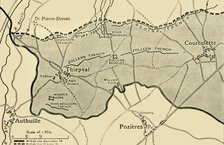 'Map showing approximately the area gained on the Thiepval Ridge...1916', (c1920). Creator: Unknown.