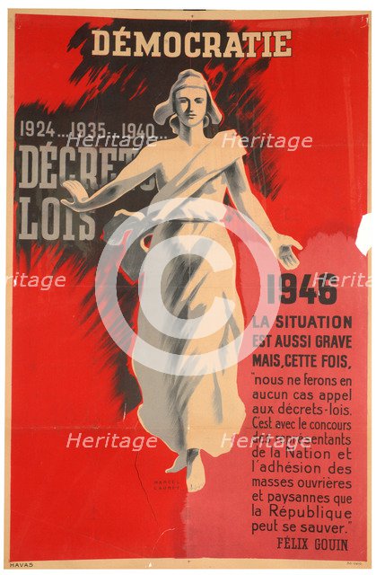 French pro-democracy poster, 1946. Artist: Havas