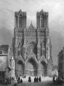 Notre Dame Cathedral, Rheims, France, 1847. Artist: A Varin