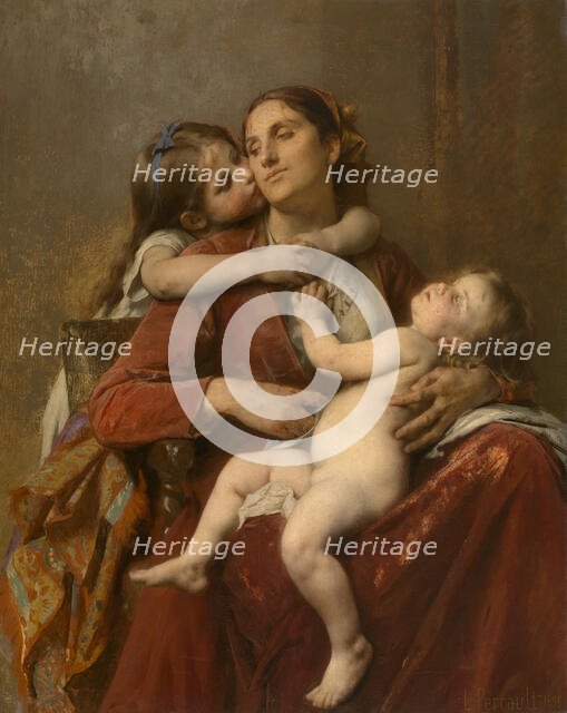 Mother's Happiness, 1890. Creator: Léon Bazile Perrault.