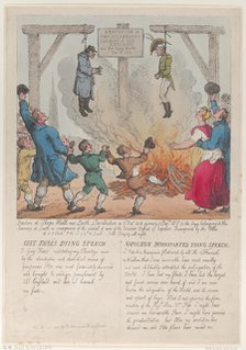 Execution of Two Celebrated Enemies of Old England, November 27, 1813., November 27, 1813. Creator: Thomas Rowlandson.