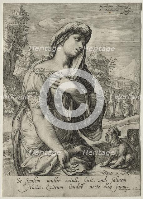 Heroines of the New Testament: The Canaanite. Creator: Jan Saenredam (Dutch, 1565-1607).