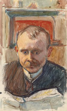 Portrait of Edvard Richter, 1908. Creator: Magnus Enckell.