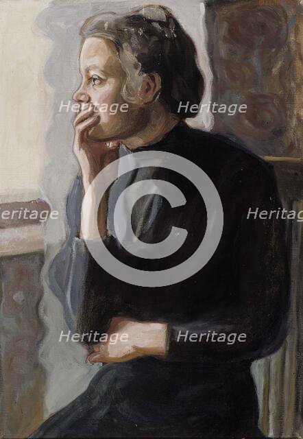 At the Window, 1909. Creator: Yrjö Aleksander Ollila.