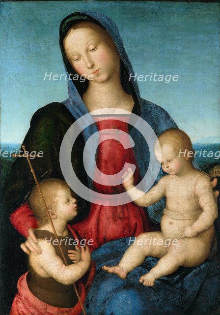 Virgin with the Christ Child blesses the Infant Saint John the Baptist (Diotalevi Madonna), ca 1503.
