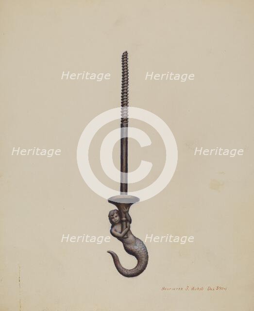 Ceiling Hook, 1935/1942. Creator: Henrietta S. Hukill.
