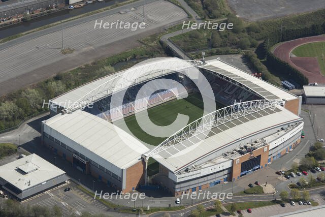 The DW Stadium, home of Wigan Athletic FC and Wigan Warriors Rugby League, Wigan, 2021 Creator: Damian Grady.