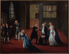 Farewell of Louis XVI to his family, January 20, 1793, between 1788 and 1798. Creator: Unknown.