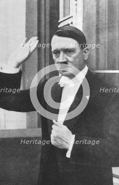 Adolf Hitler in evening dress, c1930s. Artist: Unknown