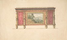 Design for Sideboard with Inset Landscape, early 19th century. Creator: Anon.