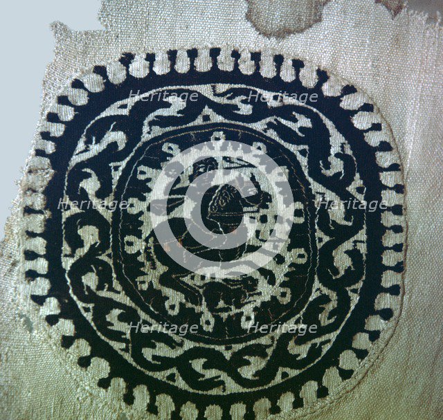 Coptic cloth of a horseman, 4th century. Artist: Unknown