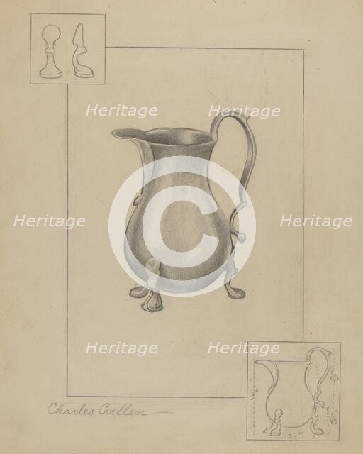 Pewter Pitcher, 1936. Creator: Charles Cullen.