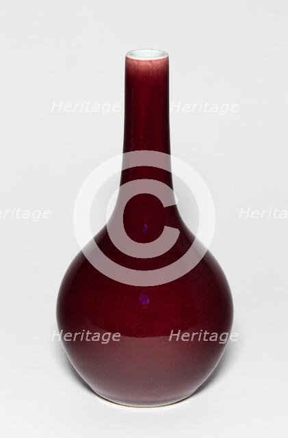 Bottle-Shaped Vase, Qing dynasty (1644-1911), Yongzheng reign mark and period (1723-1735). Creator: Unknown.