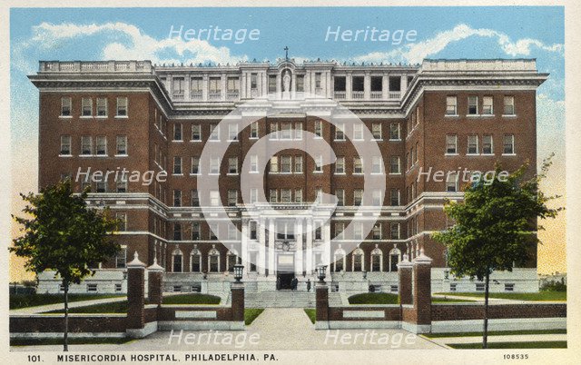 Misericodia Hospital, Philadelphia, Pennsylvania, USA, 1926. Artist: Unknown