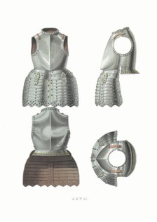 Plate armour. From the Antiquities of the Russian State, 1849-1853. Creator: Solntsev, Fyodor Grigoryevich (1801-1892).