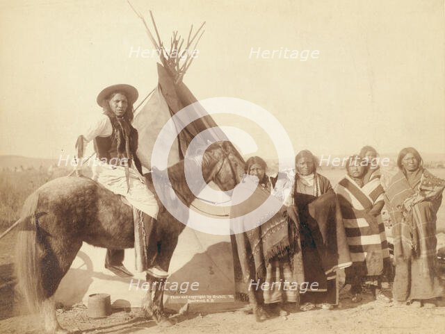 A pretty group at an Indian tent, 1891. Creator: John C. H. Grabill.