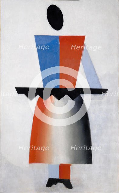 Woman with a saw, 1927-1928. Creator: Nikolay Suetin.