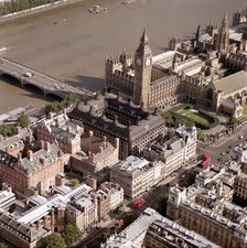 Westminster Bridge and the Houses of Parliament, Westminster, London, 2002. Artist: EH/RCHME staff photographer