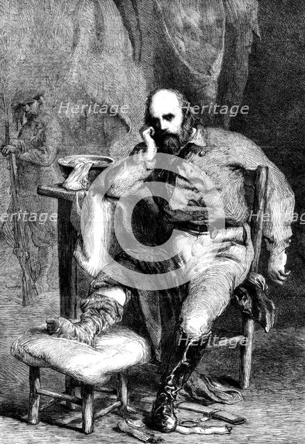 Garibaldi at Varignano - from a drawing by M. Beaucé, 1862. Creator: Unknown.