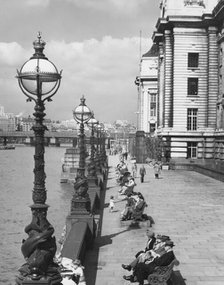 County Hall, South Bank, London, 1950s. Creator: Arthur Charles Kirby Ware.