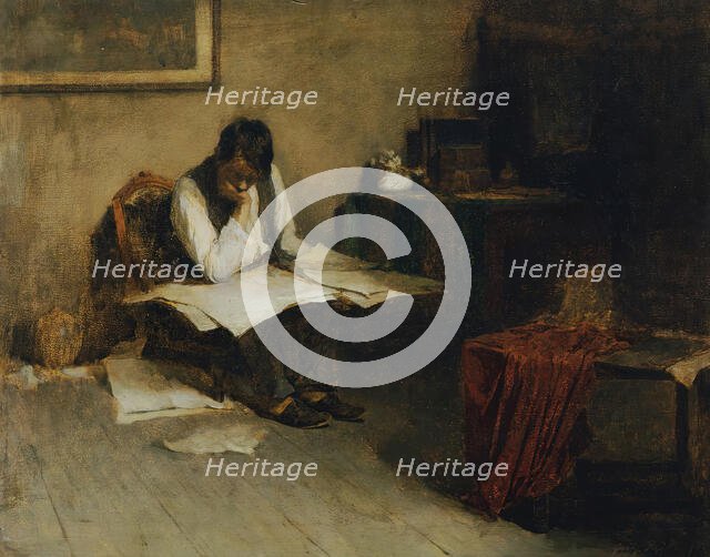 Reading Man, 1925-1935. Creator: Fritz Rojka.