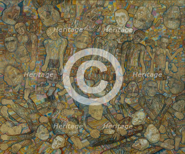 Composition. (The raid), 1938. Artist: Filonov, Pavel Nikolayevich (1883-1941)