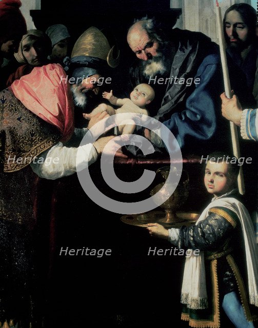  'Circumcision', detail, oil on canvas by Francisco Zurbarán.