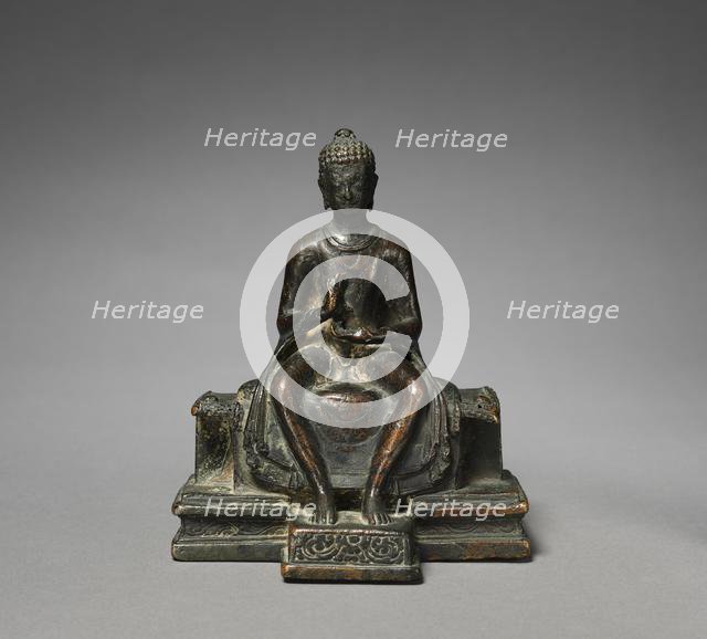 Seated Maitreya, late 7th - early 8th century. Creator: Unknown.