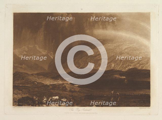 Peat Bog, Scotland (Liber Studiorum, part IX, plate 45), April 23, 1812. Creator: JMW Turner.