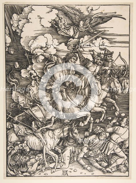 Four Horsemen of the Apocalypse, ca. 1497/1498. Creator: Albrecht Durer.