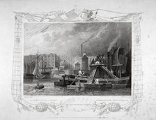 St Katharine's Dock, London, 1834. Artist: James Tingle