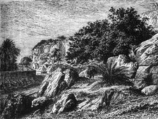 'View at Malabar Hill, near Bombay', c1891. Creator: James Grant.