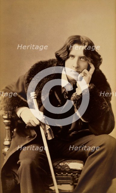 Oscar WiIde, Irish writer, wit and playwright, 1882. Artist: Napoleon Sarony