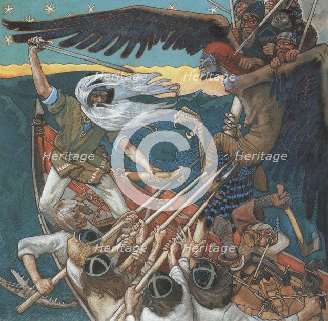 The Defense of the Sampo, 1896. Artist: Gallen-Kallela, Akseli (1865-1931)