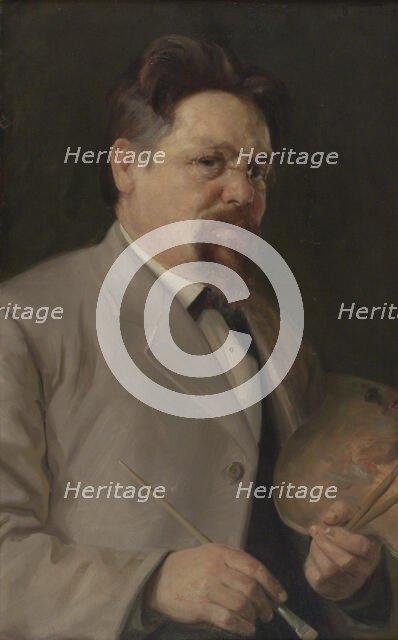 Portrait of the Painter Elias Muukka, 1899. Creator: Kaarlo Vuori.