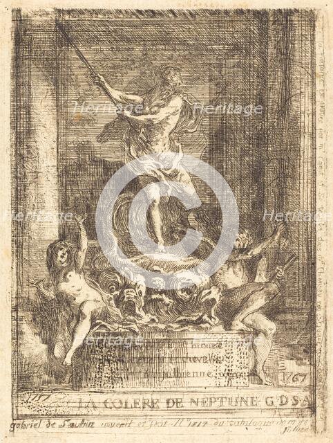 La colere de Neptune, 1767. Creator: Gabriel de Saint-Aubin.