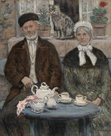 Afternoon Tea, c. 1880. Creator: Jean Francois Raffaelli.